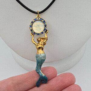 Kirks Folly Gold Mermaid with the Seaview Moon Necklace